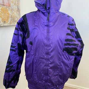 Snuggler vintage ski jacket coat. Purple sport ZsM